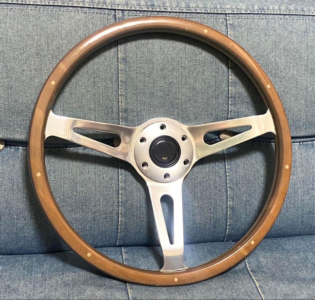 ウッドステアリング　365mm ハンドル　即納◎