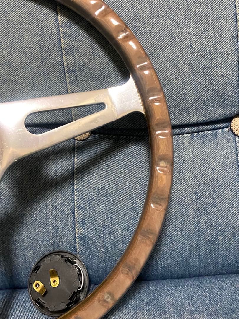 ウッドステアリング　365mm ハンドル　即納◎