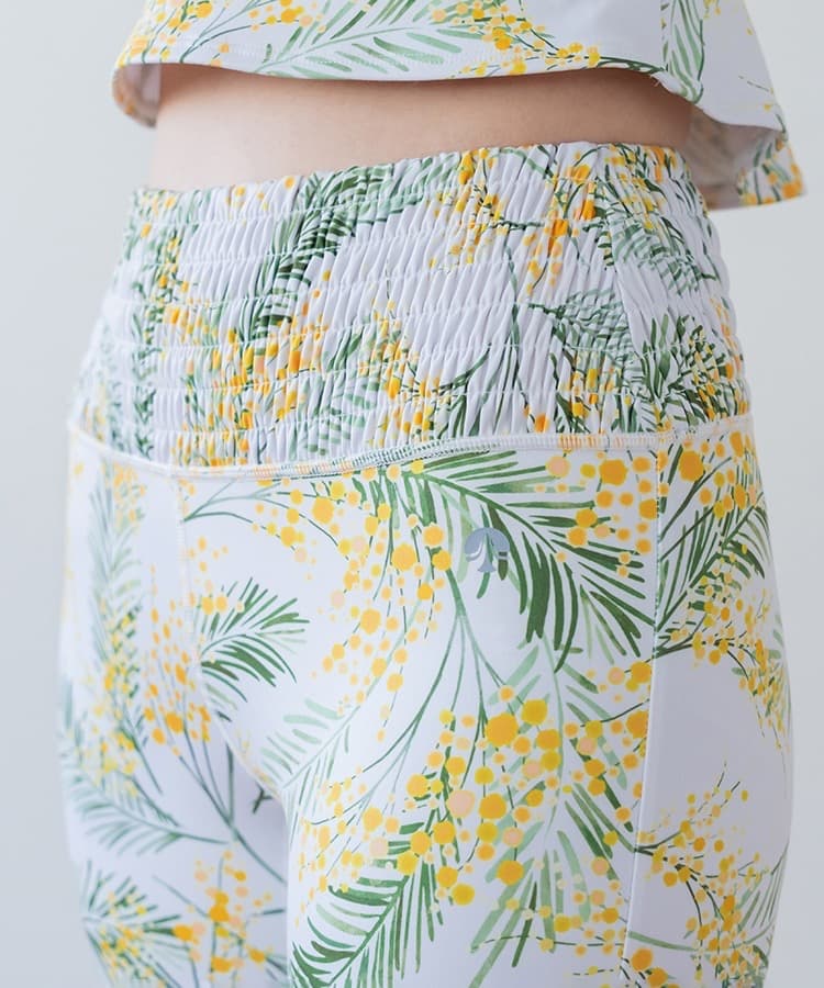 【SUKALA】 スプリングフラワーシャーリングレギンス　ミモザ Mサイズ