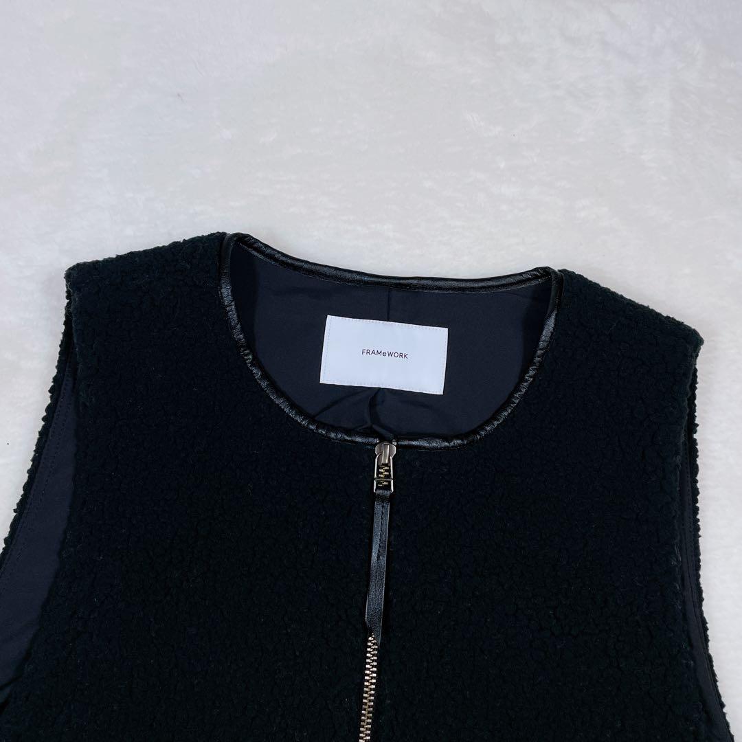 23AW FRAMeWORK フレームワーク　ボアベスト ブラック