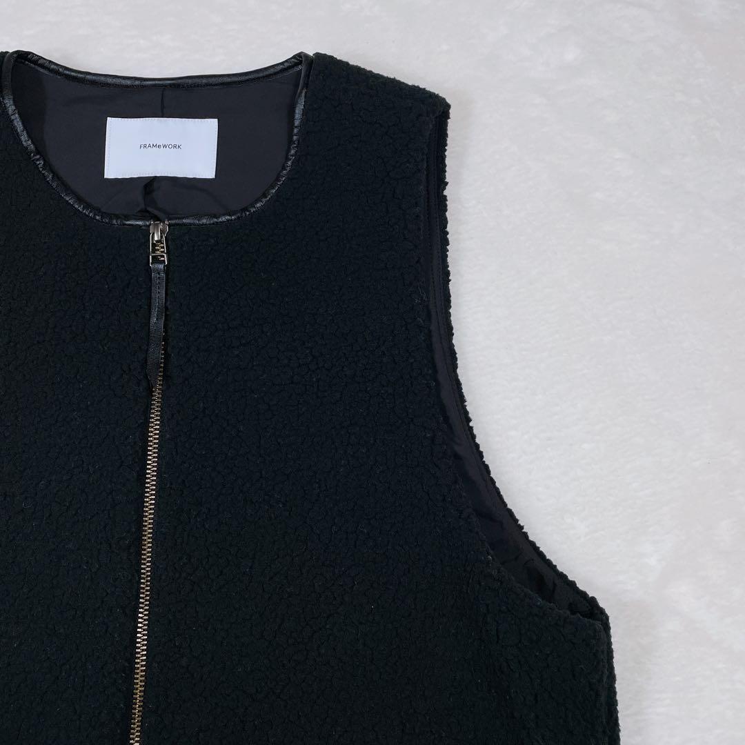 23AW FRAMeWORK フレームワーク　ボアベスト ブラック