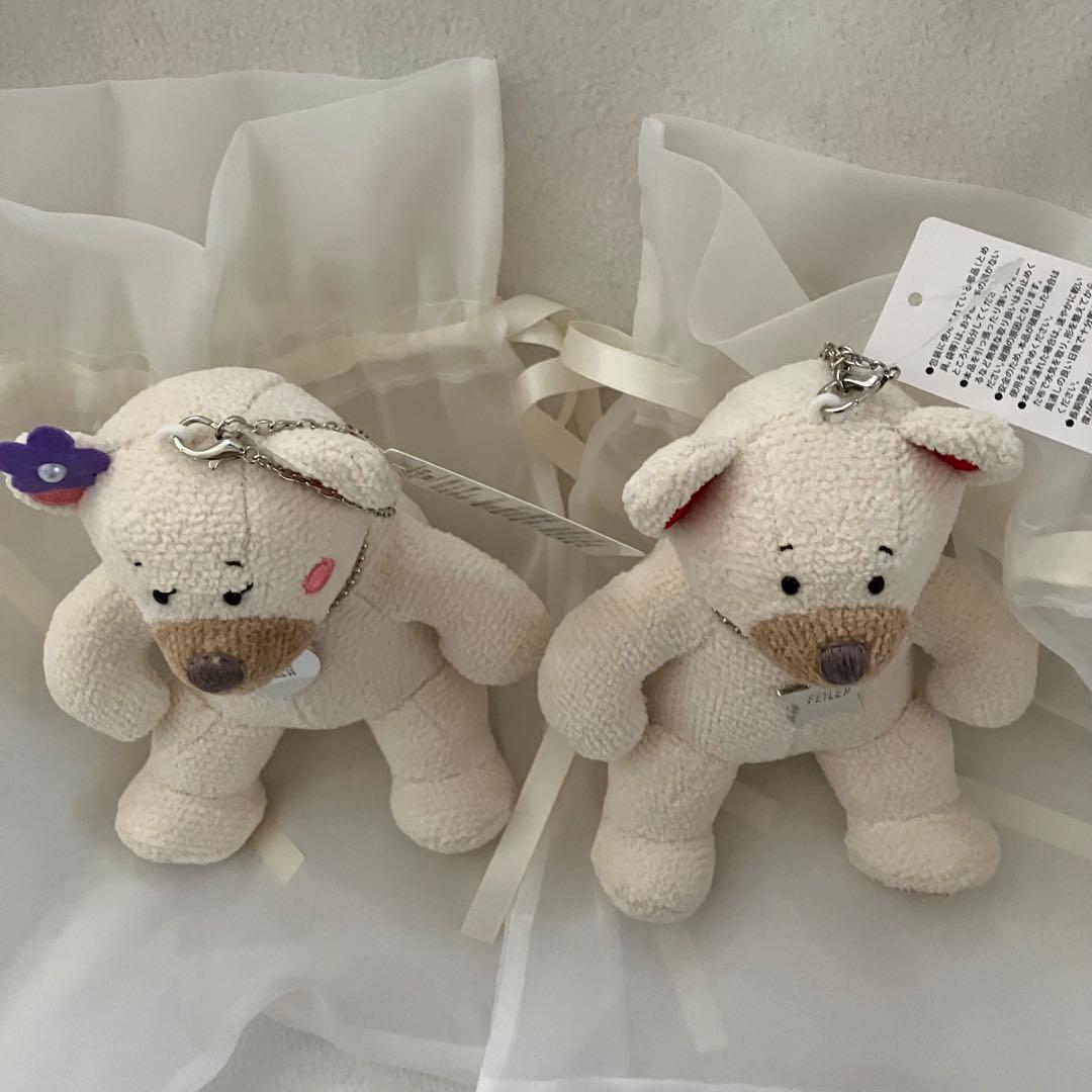 新品レア　FEILER フェイラー　リーベ＆リリア　ぬいぐるみチャーム2体セット