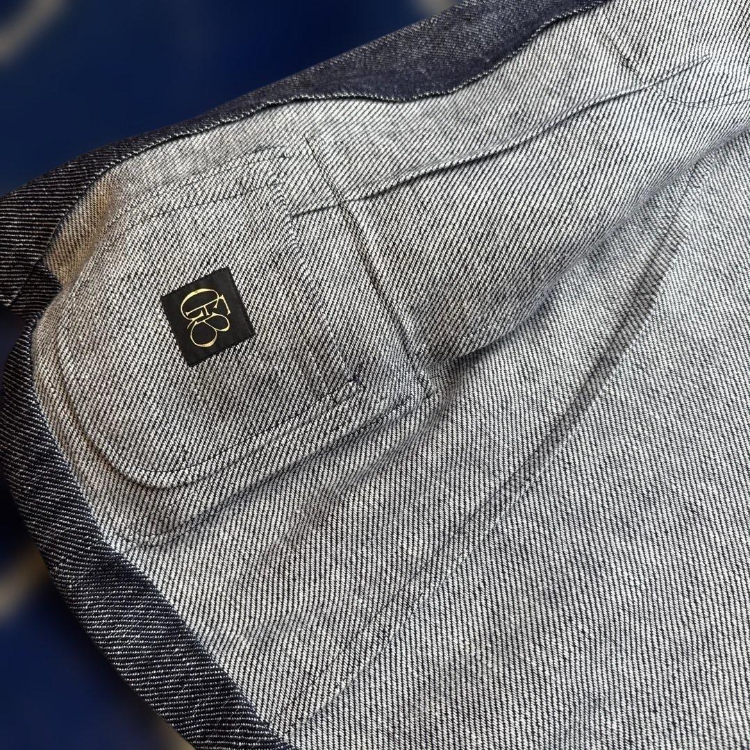 ernestoエルネスト　リネンデニム極厚　スタンドカラージャケット52新品