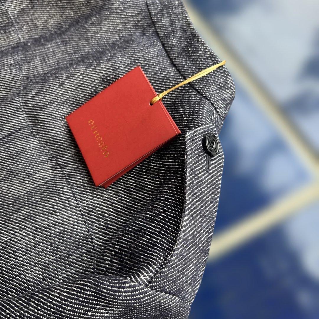 ernestoエルネスト　リネンデニム極厚　スタンドカラージャケット52新品