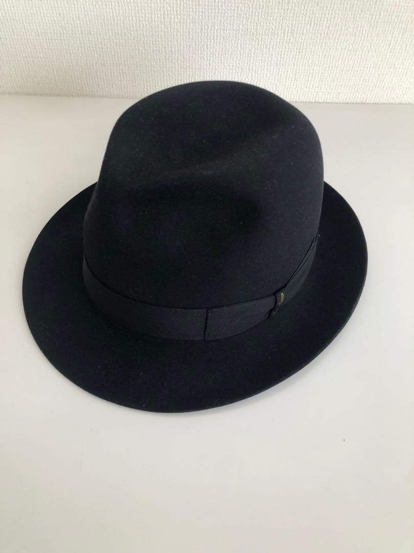 Borsalino 60 ラビットファー　黒　ブラック