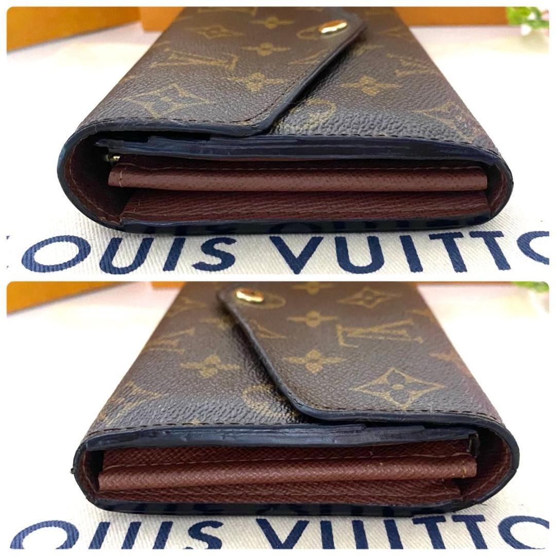 ルイ ヴィトン◎ポルトフォイユ サラ モノグラム 長財布 フラップ ブラウン 茶