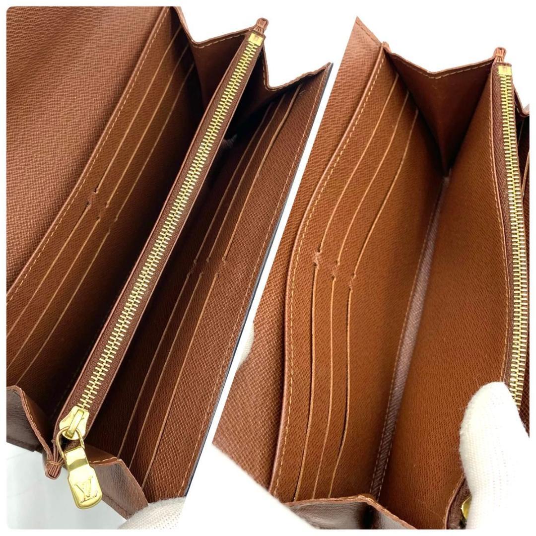 ルイ ヴィトン◎ポルトフォイユ サラ モノグラム 長財布 フラップ ブラウン 茶