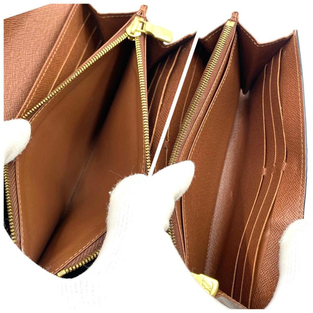 ルイ ヴィトン◎ポルトフォイユ サラ モノグラム 長財布 フラップ ブラウン 茶