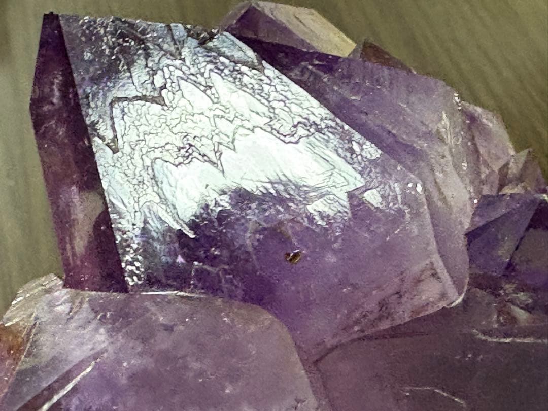 アメジスト　クラスター　美しい　トライゴーニック▽たくさん　レコードキーパー△