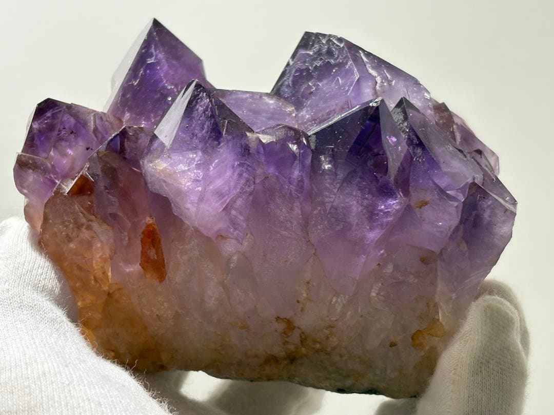 アメジスト　クラスター　美しい　トライゴーニック▽たくさん　レコードキーパー△