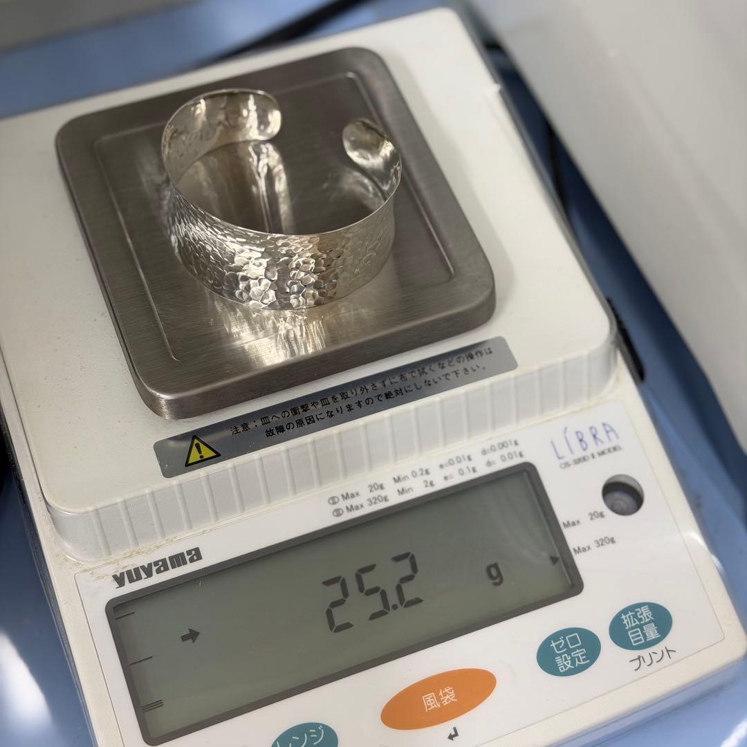 シルバー925 ハンマードオープンバングル