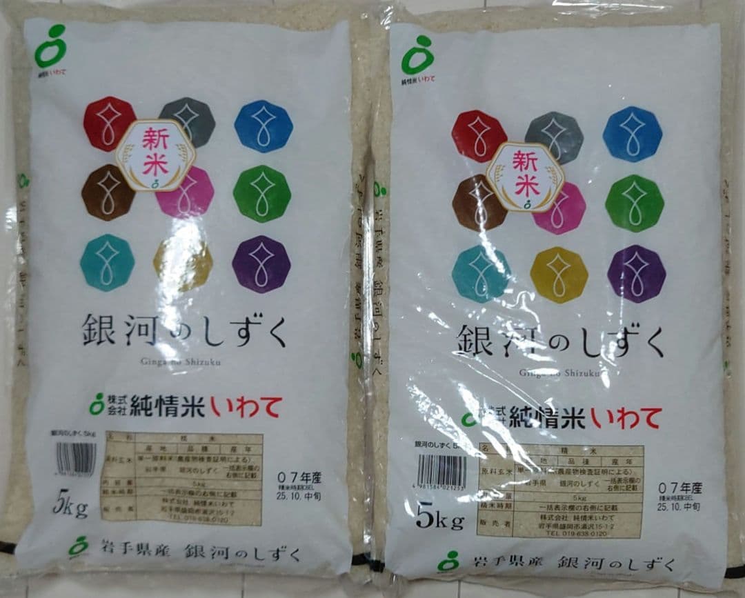 岩手県産 銀河のしずく5kg×2