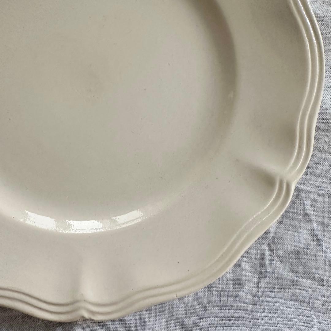 フランスアンティーク サルグミンヌ 花リム 平皿プレート