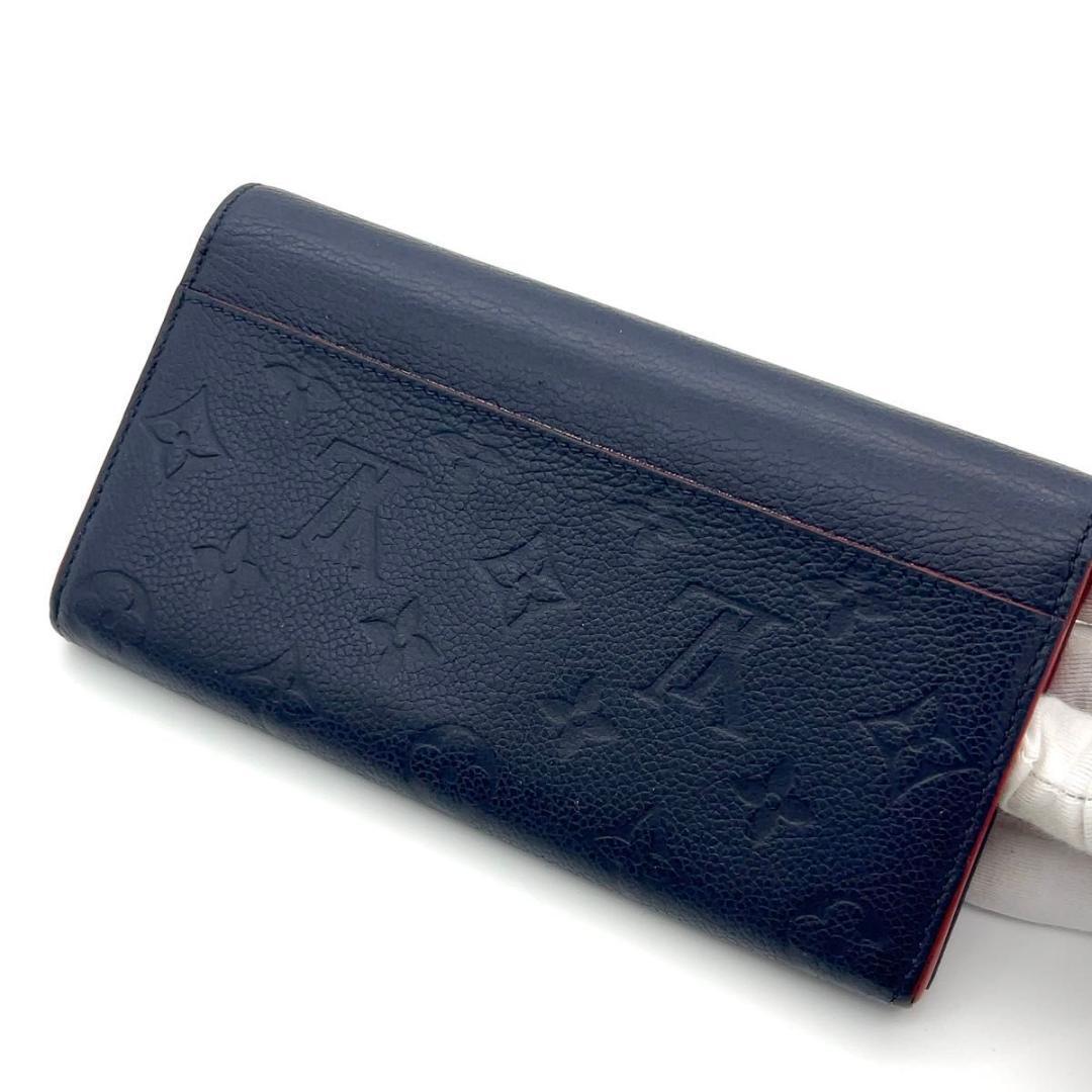 ルイヴィトン 長財布 アンプラント ポルトフォイユサラ ネイビー
