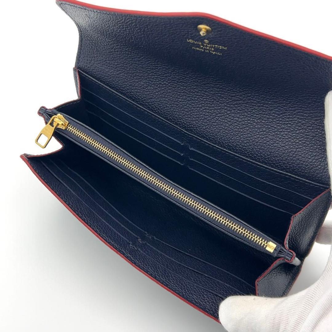 ルイヴィトン 長財布 アンプラント ポルトフォイユサラ ネイビー