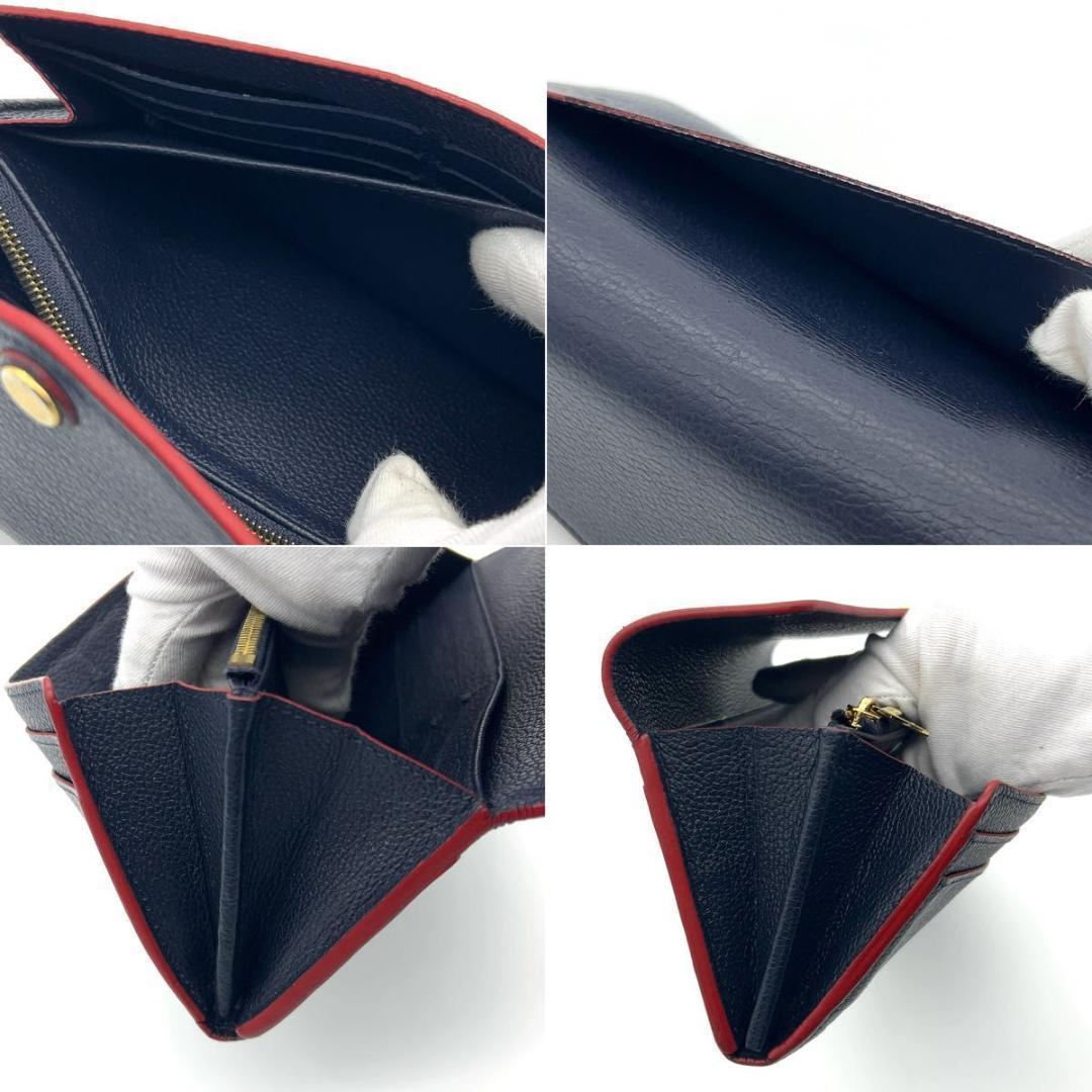 ルイヴィトン 長財布 アンプラント ポルトフォイユサラ ネイビー