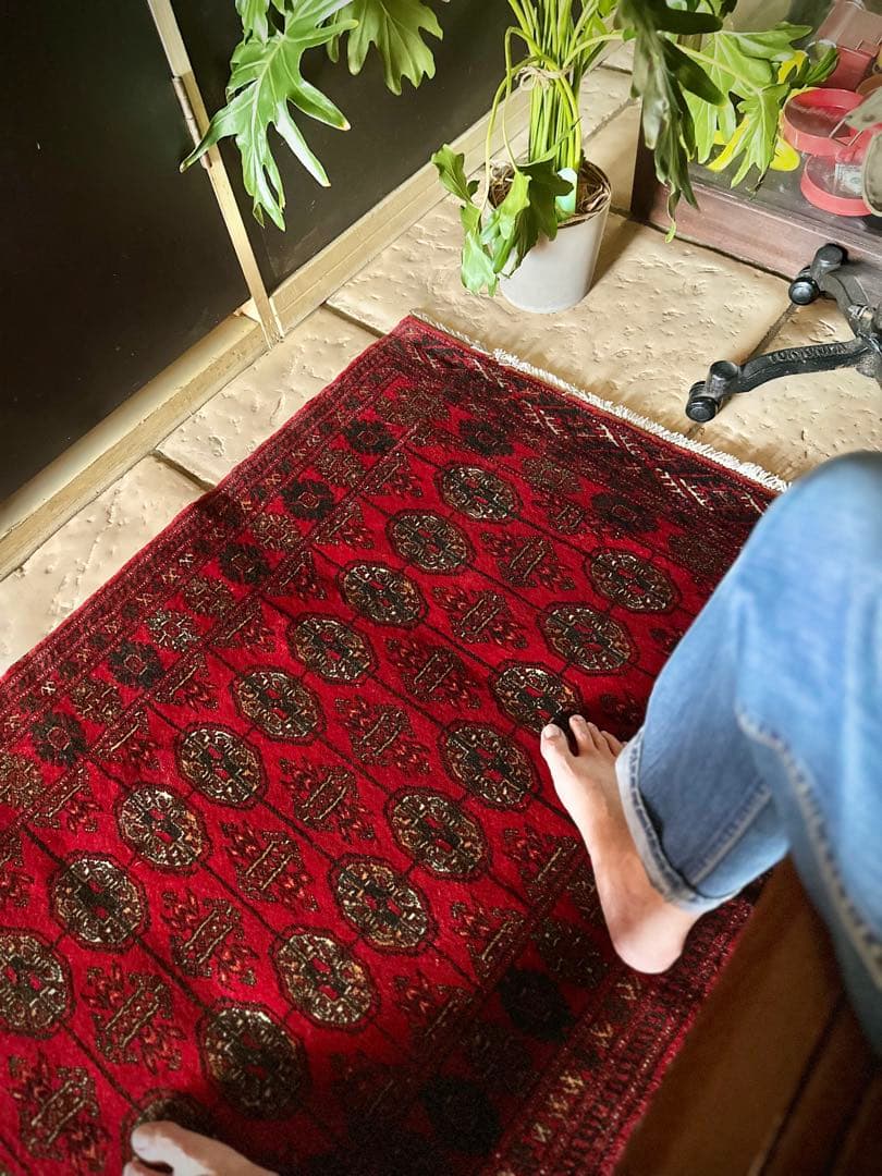 トライバルラグ　ヴィンテージラグ　トルクメン　ランナーサイズ　プリミティブアート