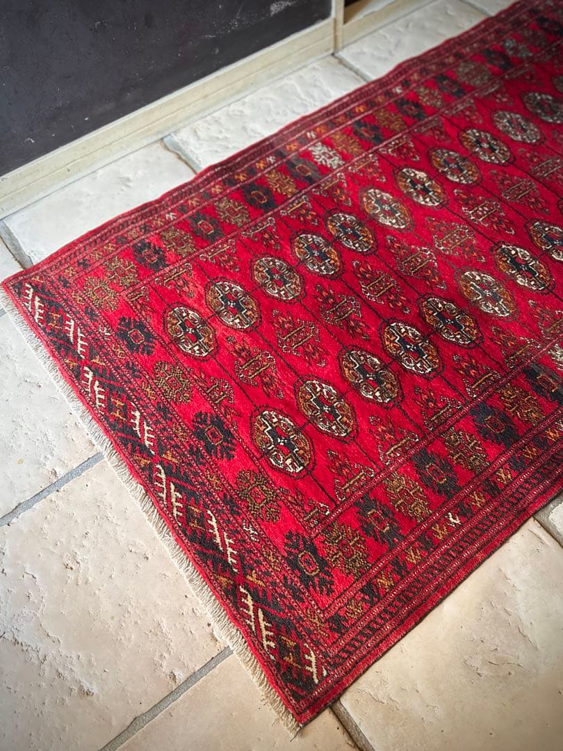 トライバルラグ　ヴィンテージラグ　トルクメン　ランナーサイズ　プリミティブアート