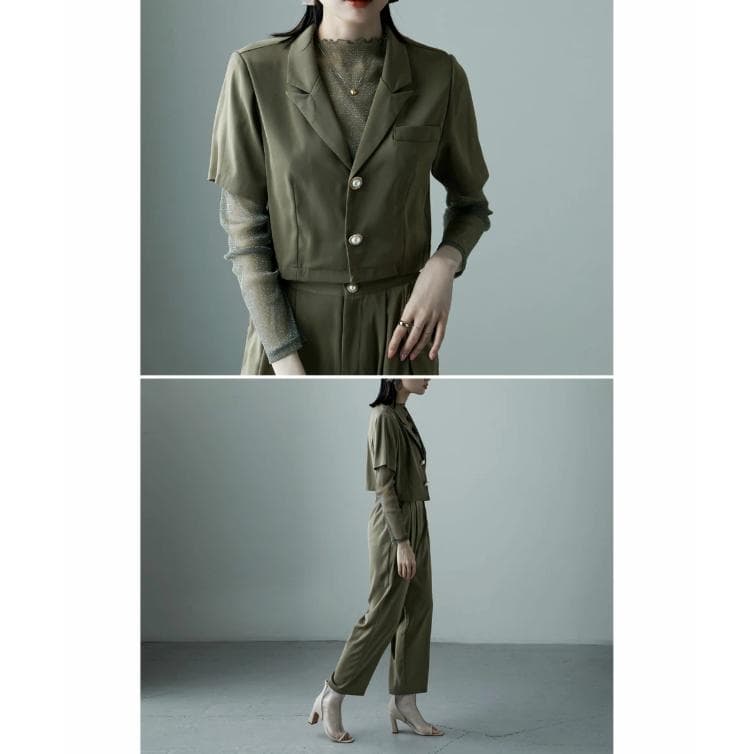 etoll. エトル 3 pieces ジャケット＆パンツ セットアップドレス