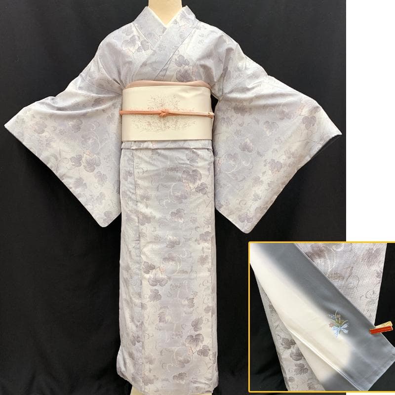 503mt59●都喜ヱ門 本場白大島紬 朝露の輝き 太陽印 銀ラベル 証紙付●