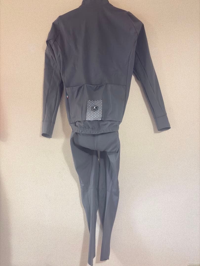 pissei ピセイ長袖ジャージビブタイツ グレーセット