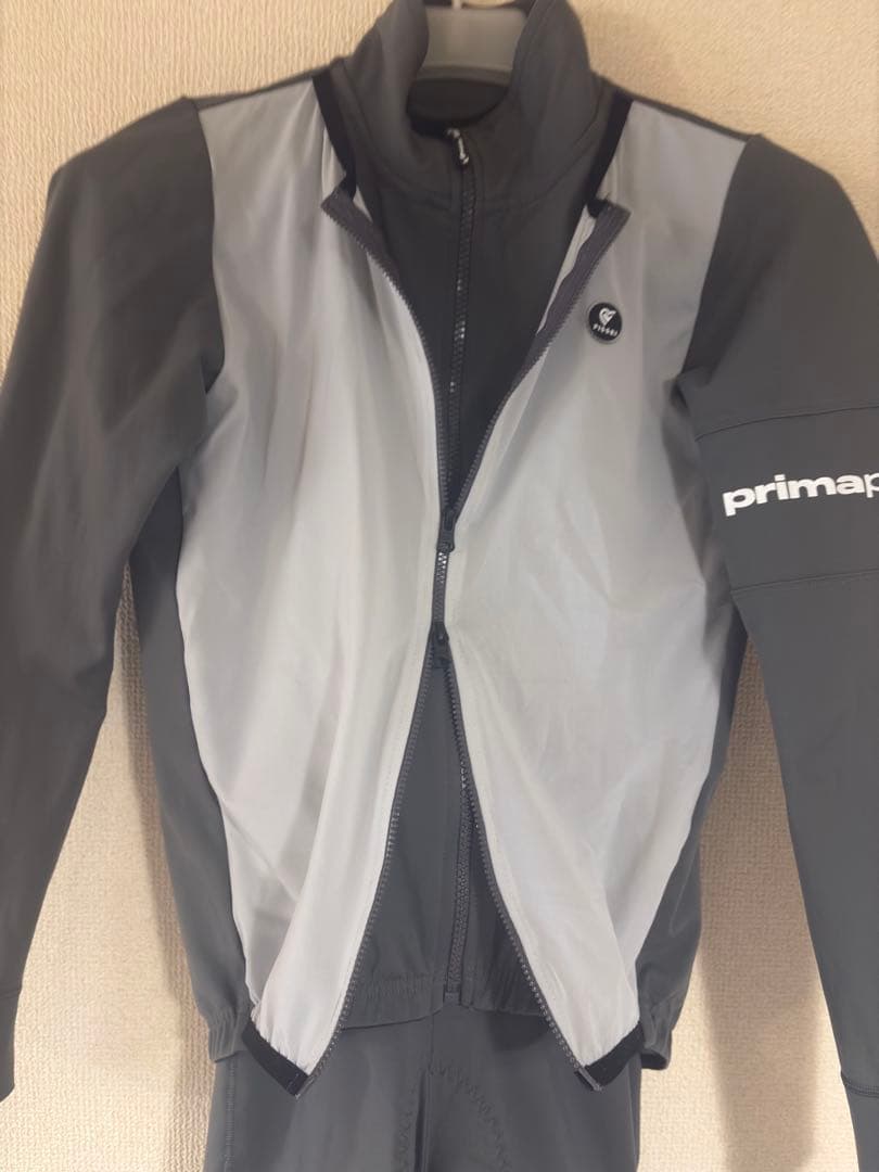 pissei ピセイ長袖ジャージビブタイツ グレーセット