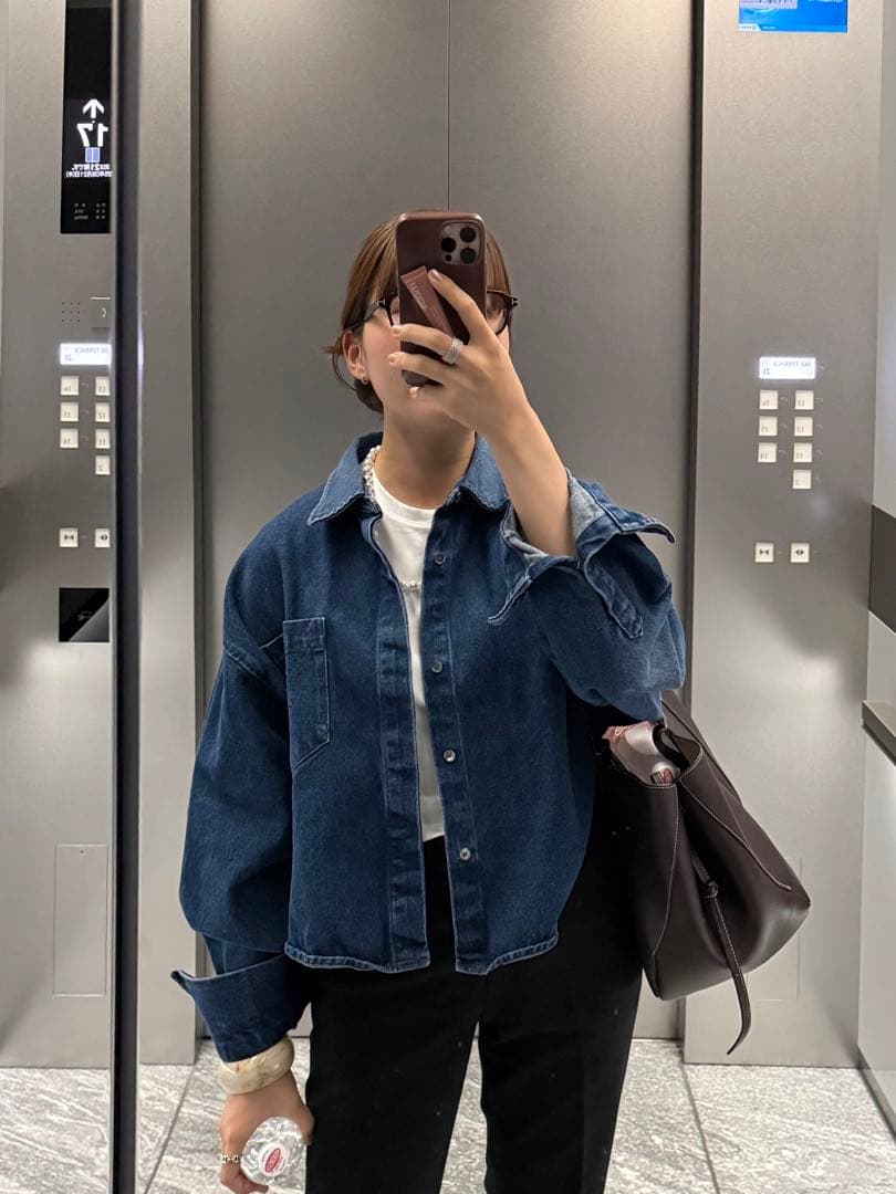 【kei】AMI Paris クロップドデニムシャツ Mサイズ