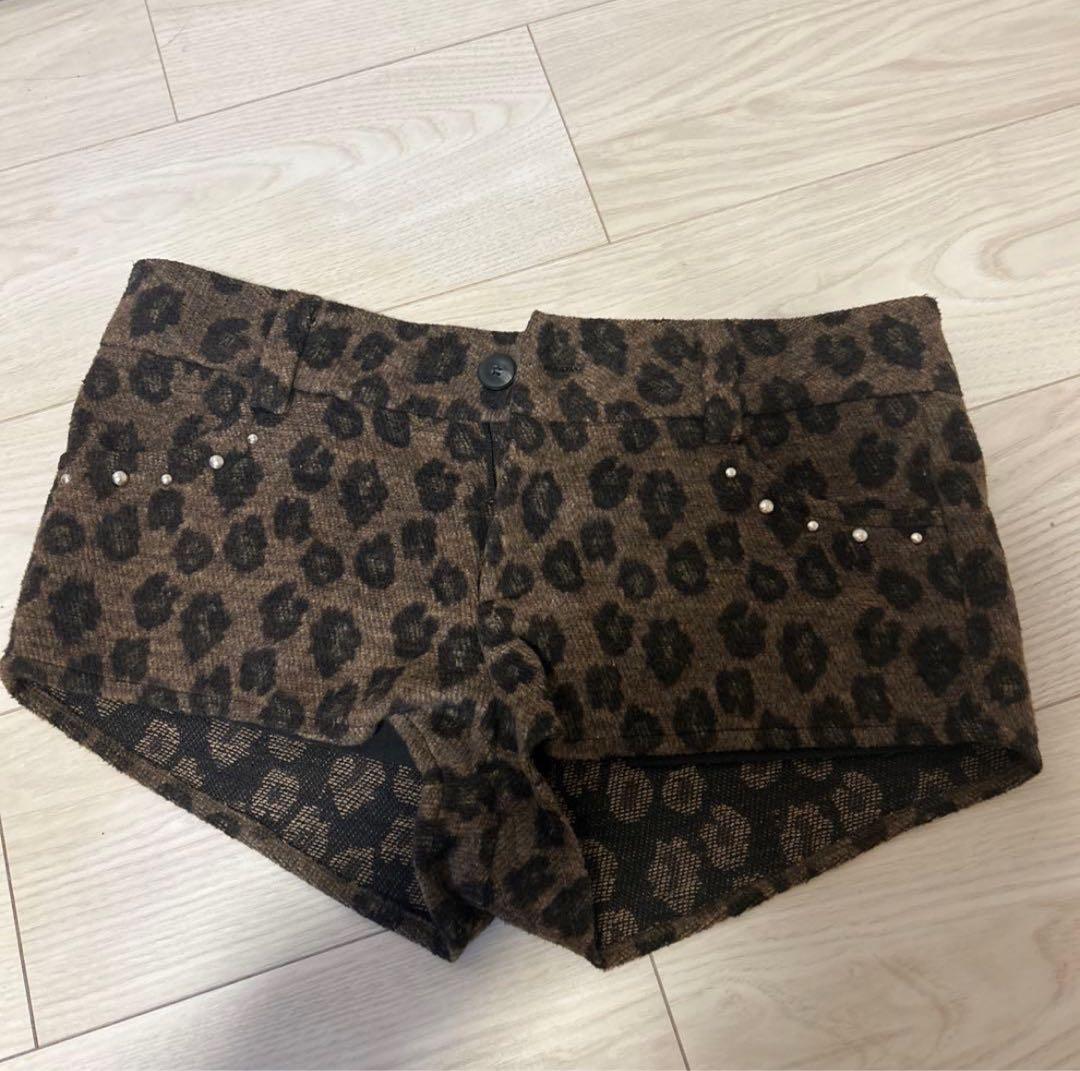 setupexe レオパード ショートパンツ ヒョウ柄 ブラウン M 2size