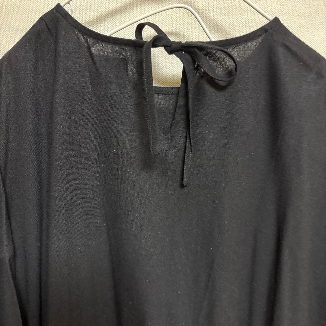 新品 フクロウと三拍子のブーケ 5分袖ワンピース