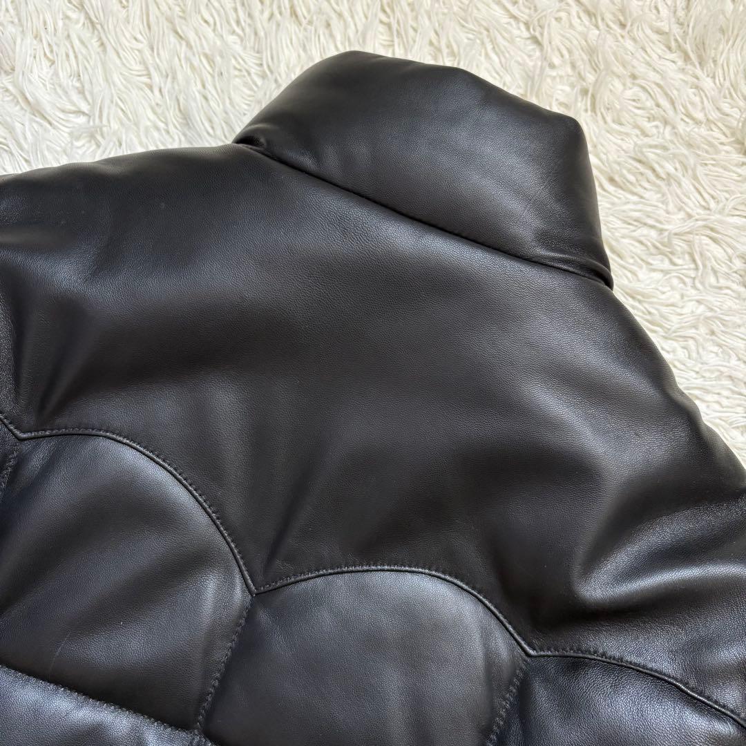 フリーダム　羊革　シープレザー　ダウンジャケット　ブラック　Mサイズ　メンズ