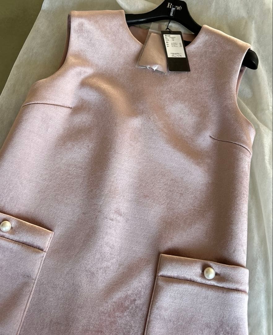 定価77000円 Rene 2023年　ベロアワンピース　ピンク　36