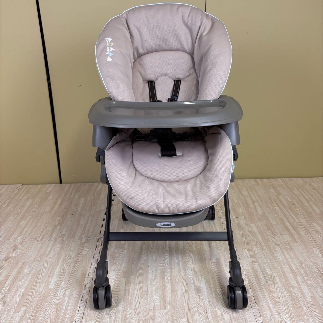 極上クリーニング済　☆美品☆　コンビ　ハイローベッド＆チェア　ネムリラ　グレー