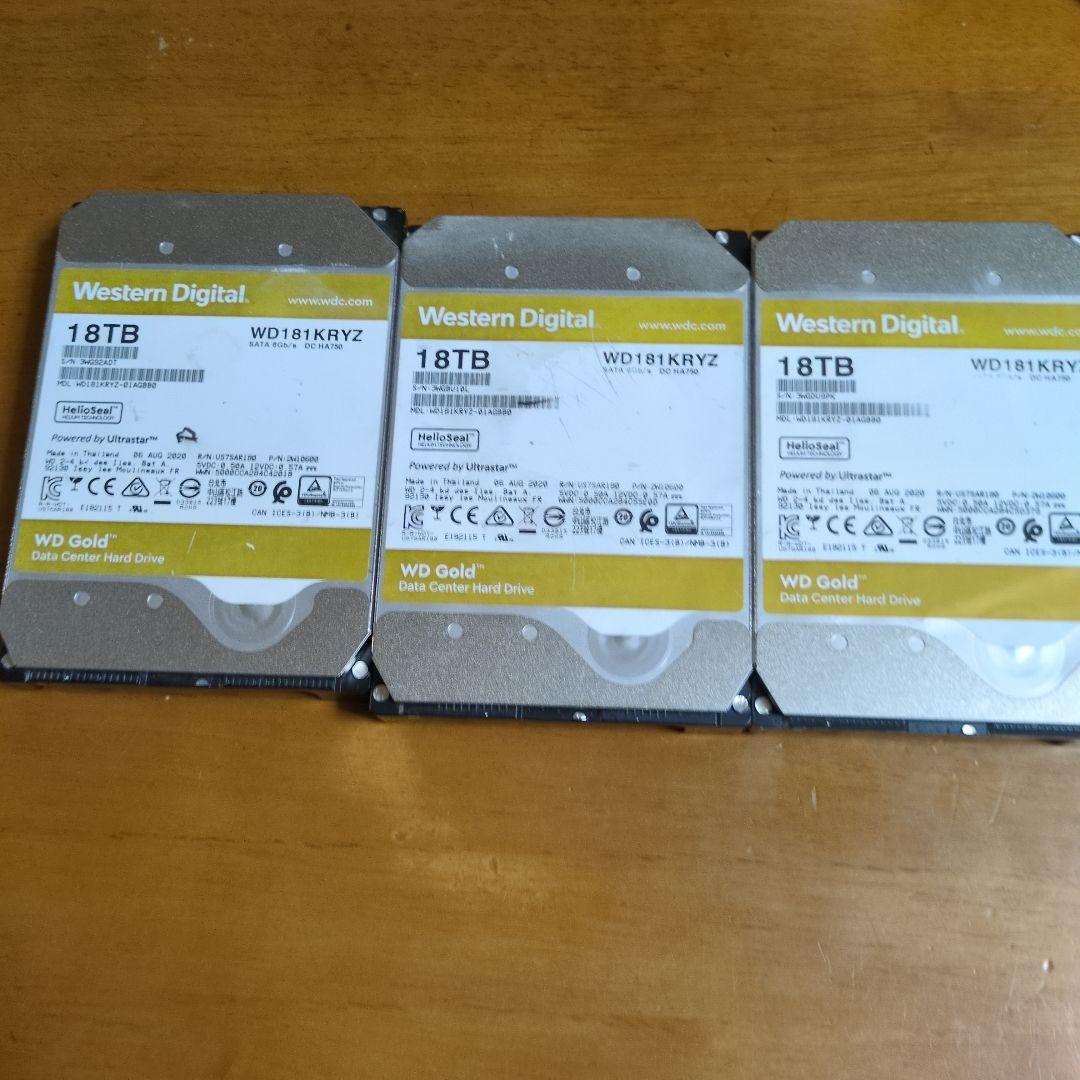 内蔵型ハードディスクドライブ Weston Digital18TBx3