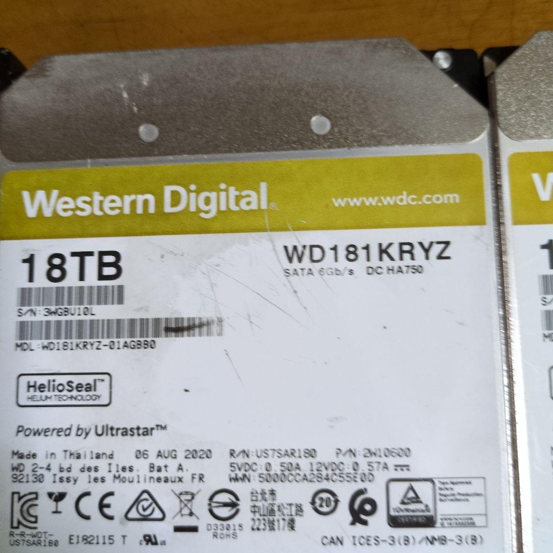 内蔵型ハードディスクドライブ Weston Digital18TBx3