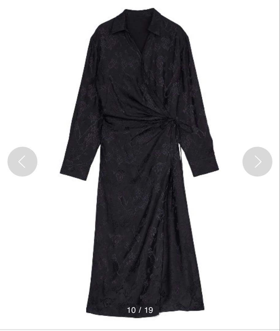 Ameri サテンジャカードフラワードレス