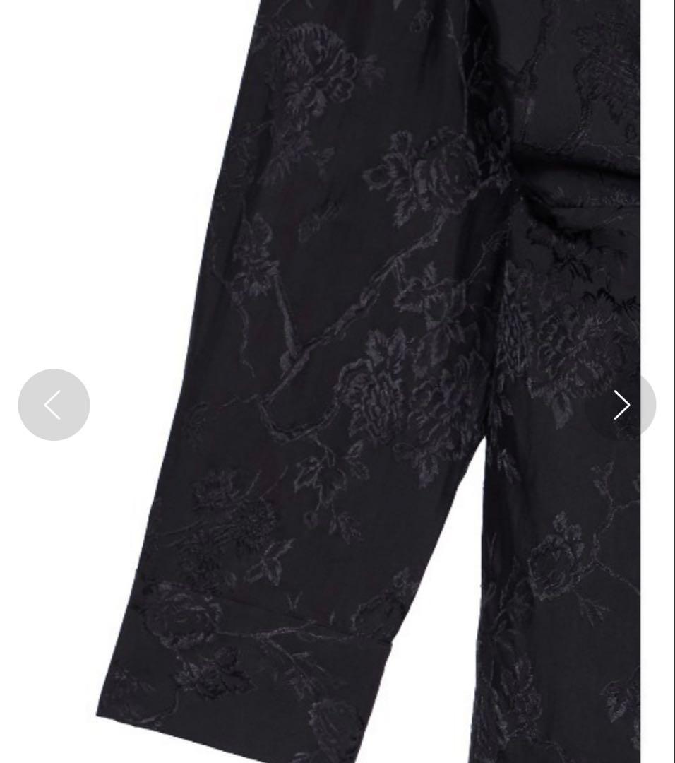 Ameri サテンジャカードフラワードレス