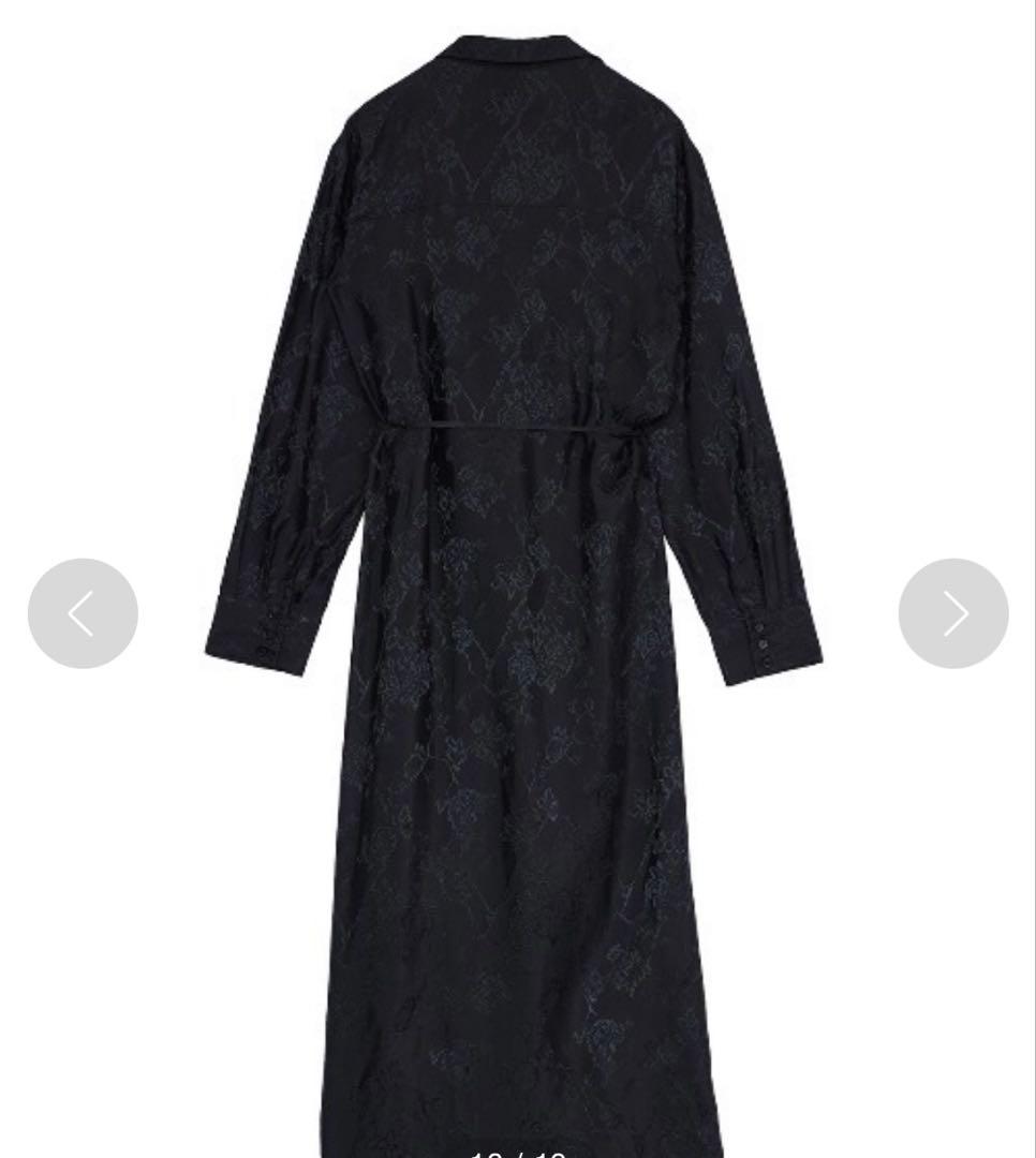 Ameri サテンジャカードフラワードレス