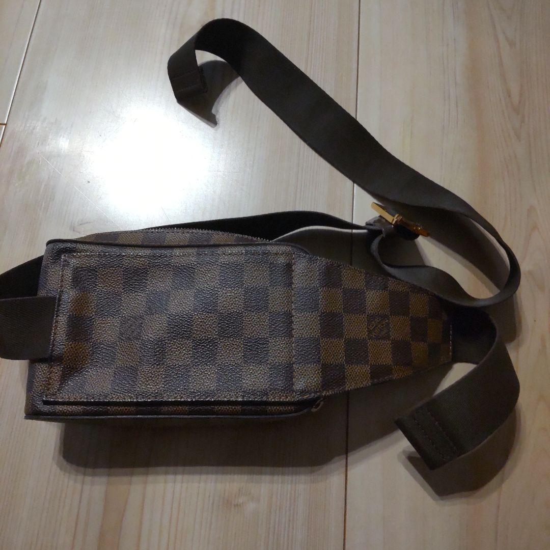 ブラウンチェック柄ショルダーバッグ