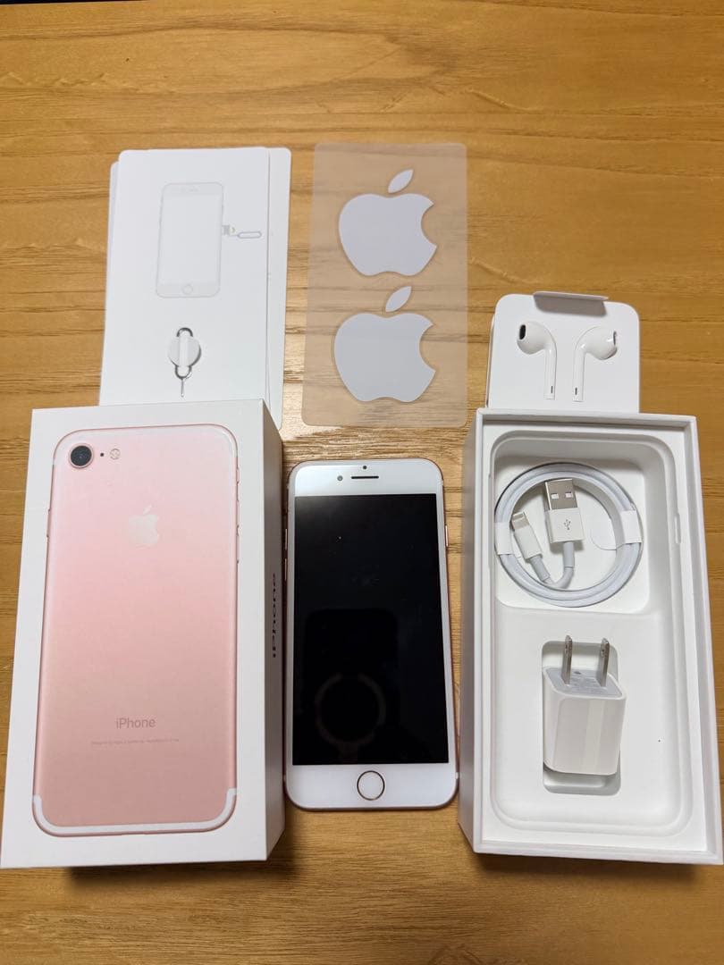 Apple iPhone7ローズゴールド 本体 箱　付属品付き