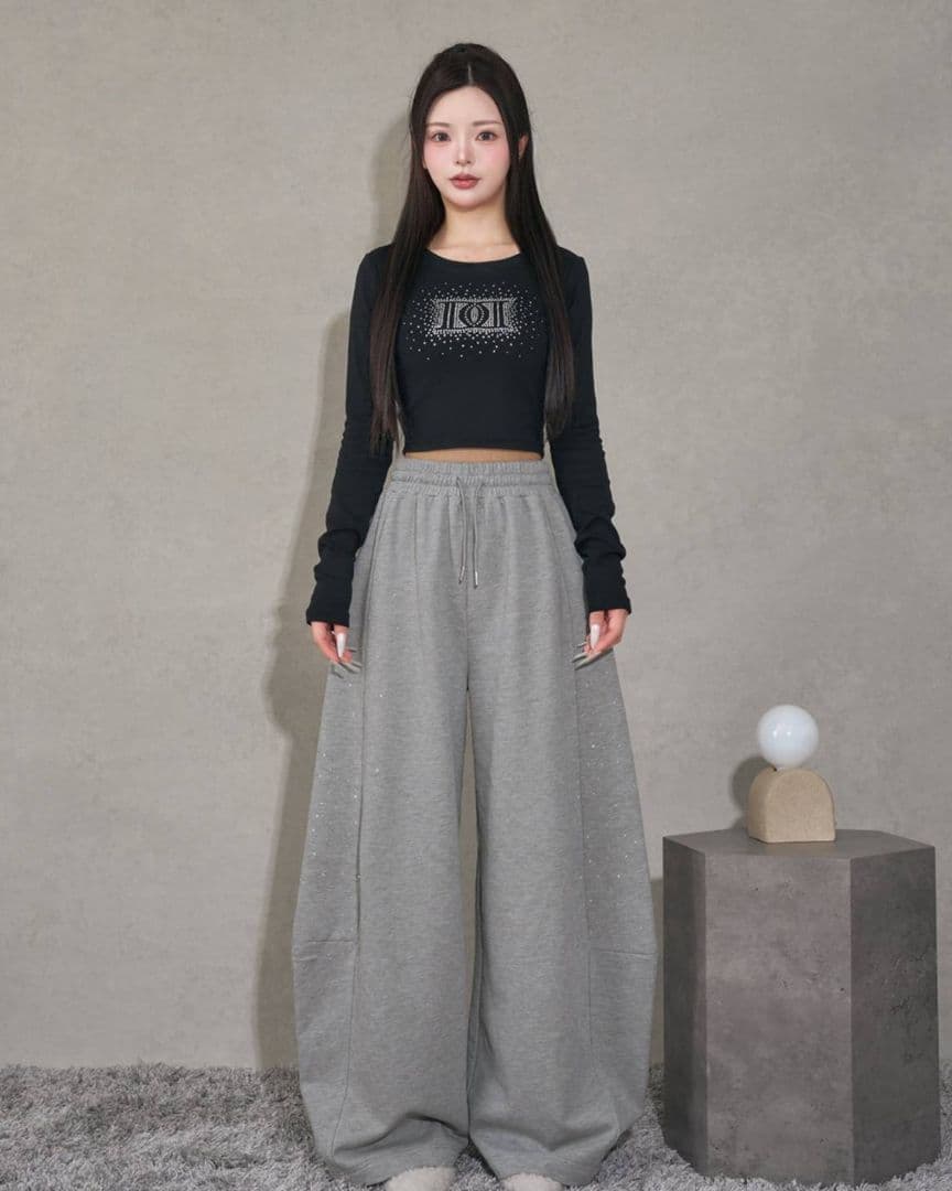 ダーリッチ シャイニーDDロゴコンパクトロングTシャツ ブラック