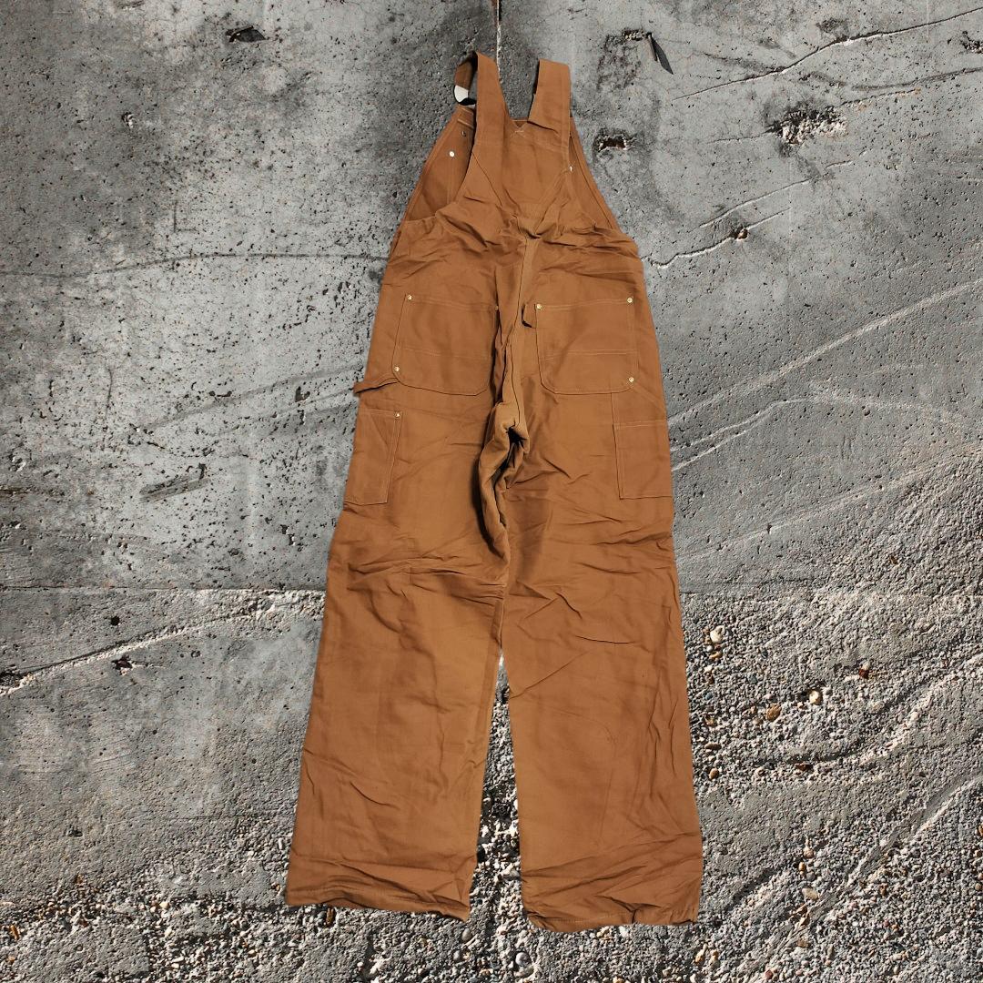 専用USA製 Carhartt オーバーオール W36 キャメル キルティング