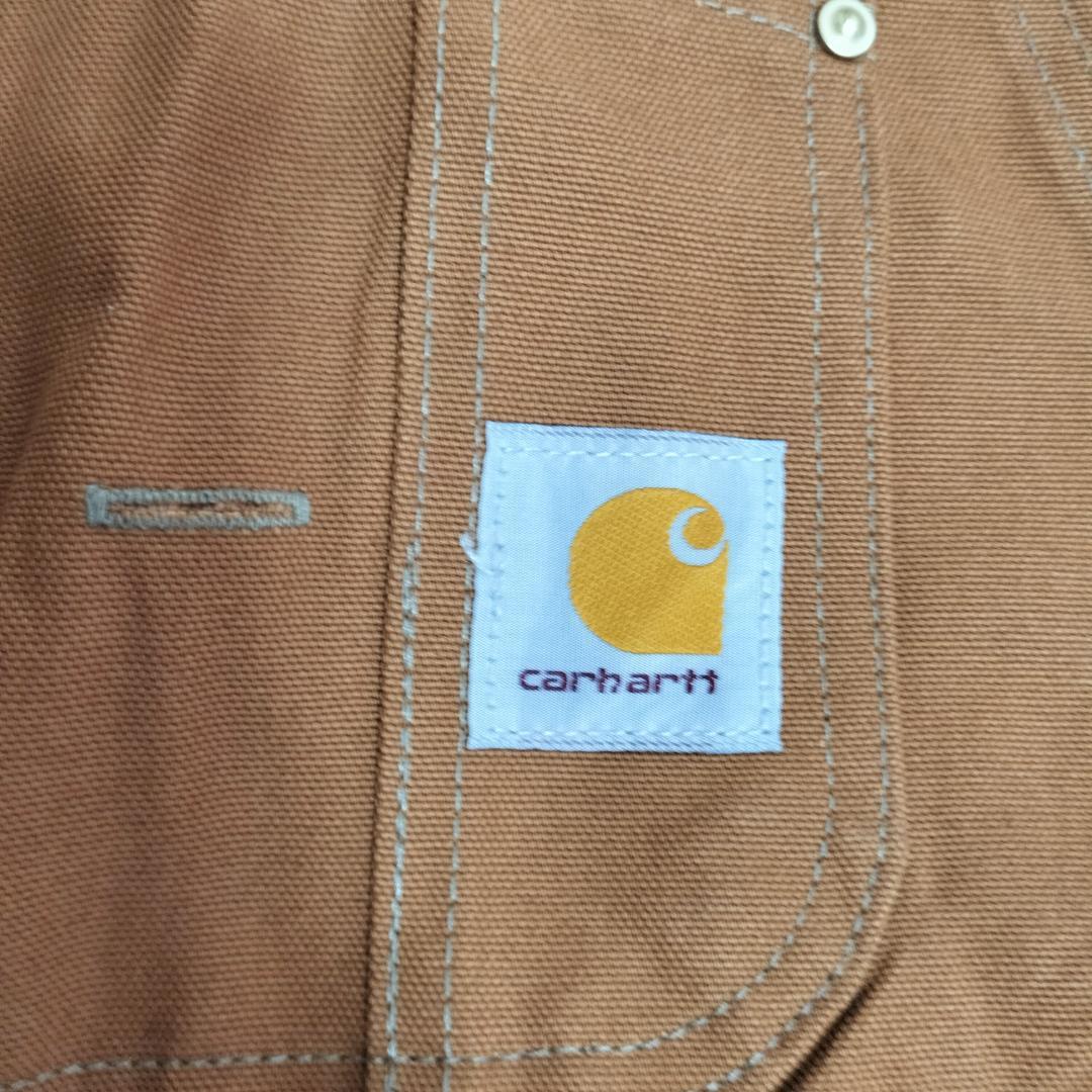 専用USA製 Carhartt オーバーオール W36 キャメル キルティング
