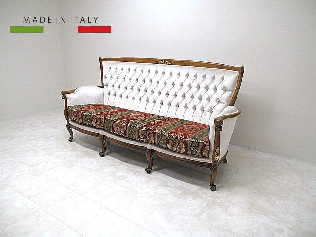 展示品 イタリア製　ロココ様式3人掛けソファ 　アンティーク調