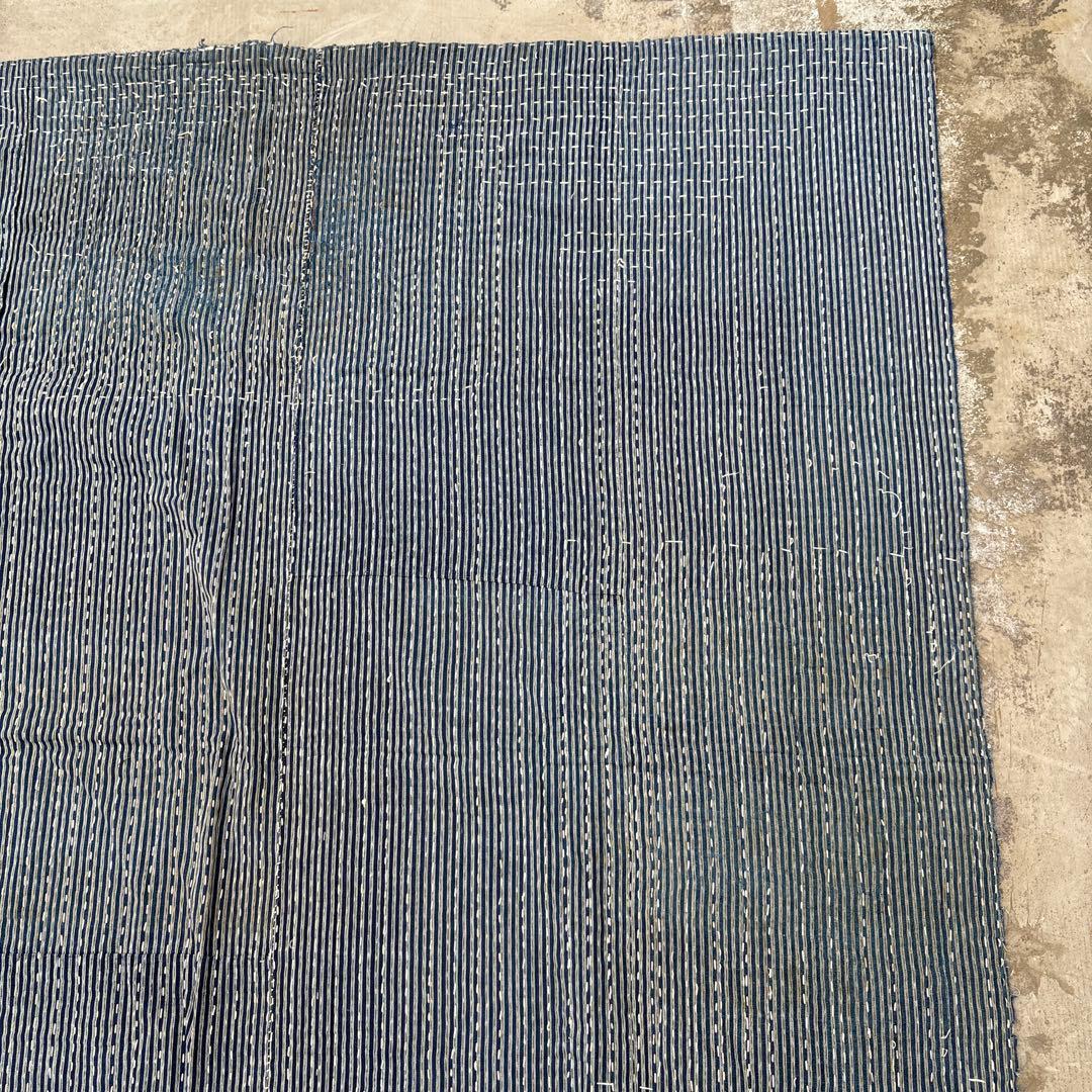 SALE⏬襤褸❹縞模様　全面刺子　敷物　カバー　パッチワーク