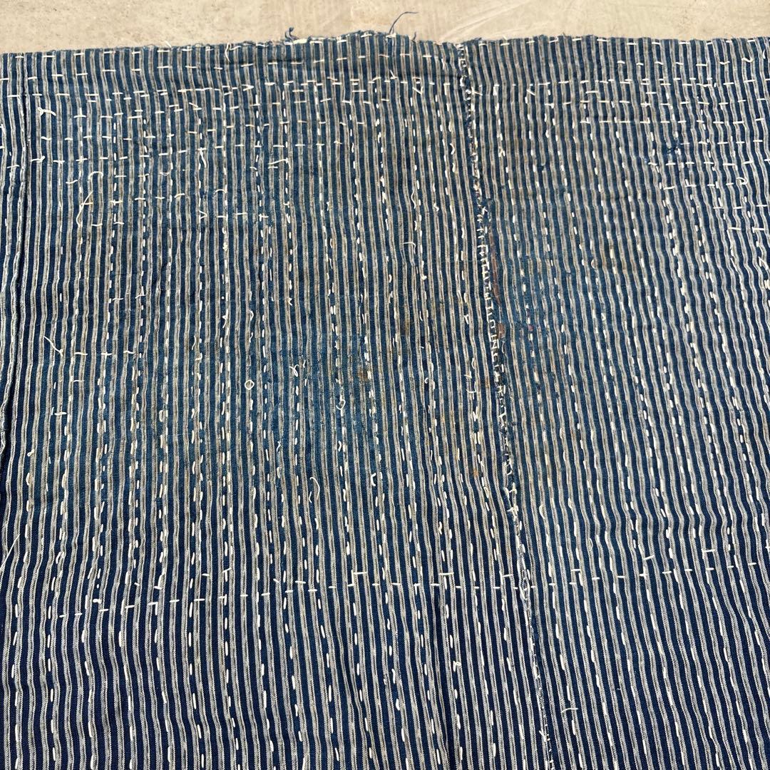 SALE⏬襤褸❹縞模様　全面刺子　敷物　カバー　パッチワーク