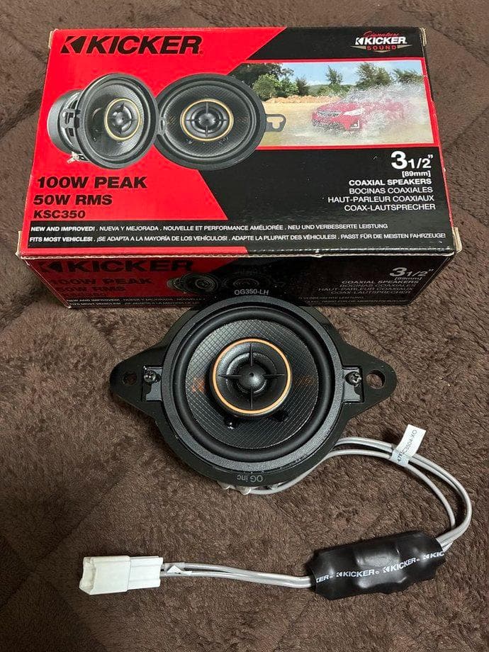 KICKER キッカースピーカー KSC3504 + OG350LH各1個