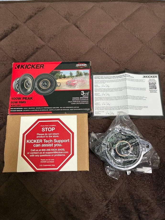 KICKER キッカースピーカー KSC3504 + OG350LH各1個