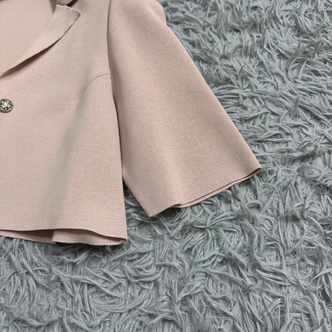 極美品✨フォクシー ニットジャケット リトルジュエル ビジュー ピンク