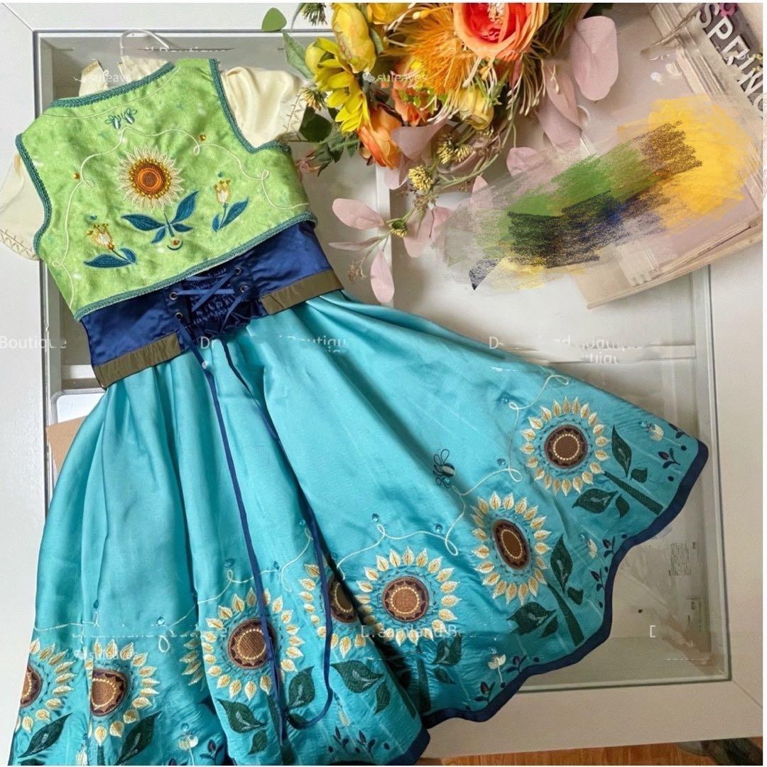 アナ雪　誕生日　向日葵ドレス　130サイズ　新品未使用未試着