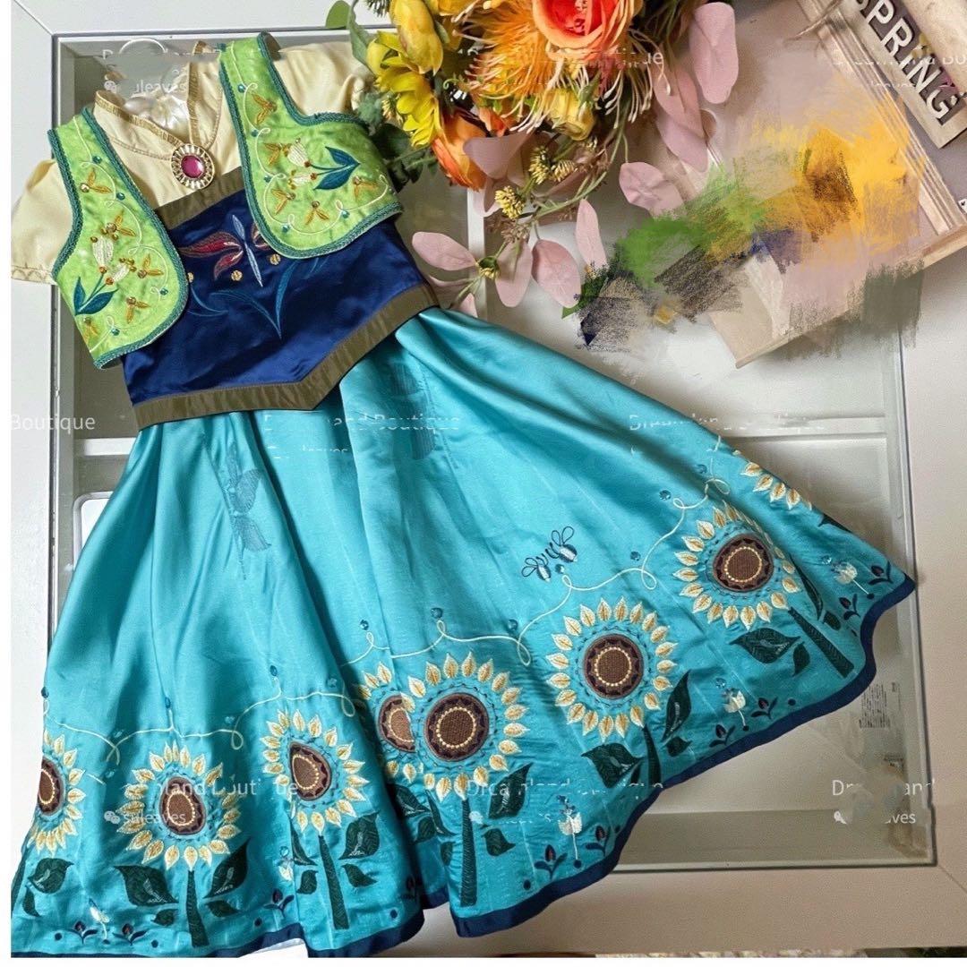 アナ雪　誕生日　向日葵ドレス　130サイズ　新品未使用未試着